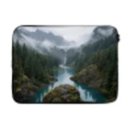 Waterval - Bomen - Bergen laptophoes neopreen klein -3d