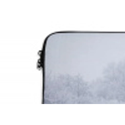 Rivier - Sneeuw - Bos - Winter - Schilderachtig laptophoes neopreen klein -detail