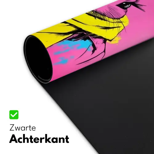 Konijn - Felroze - Sjaal - Abstract Muismat XXL klein -sfeer2