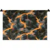 Oranje - Bliksem - Wolken Wandkleed katoen klein 269 -zz3d
