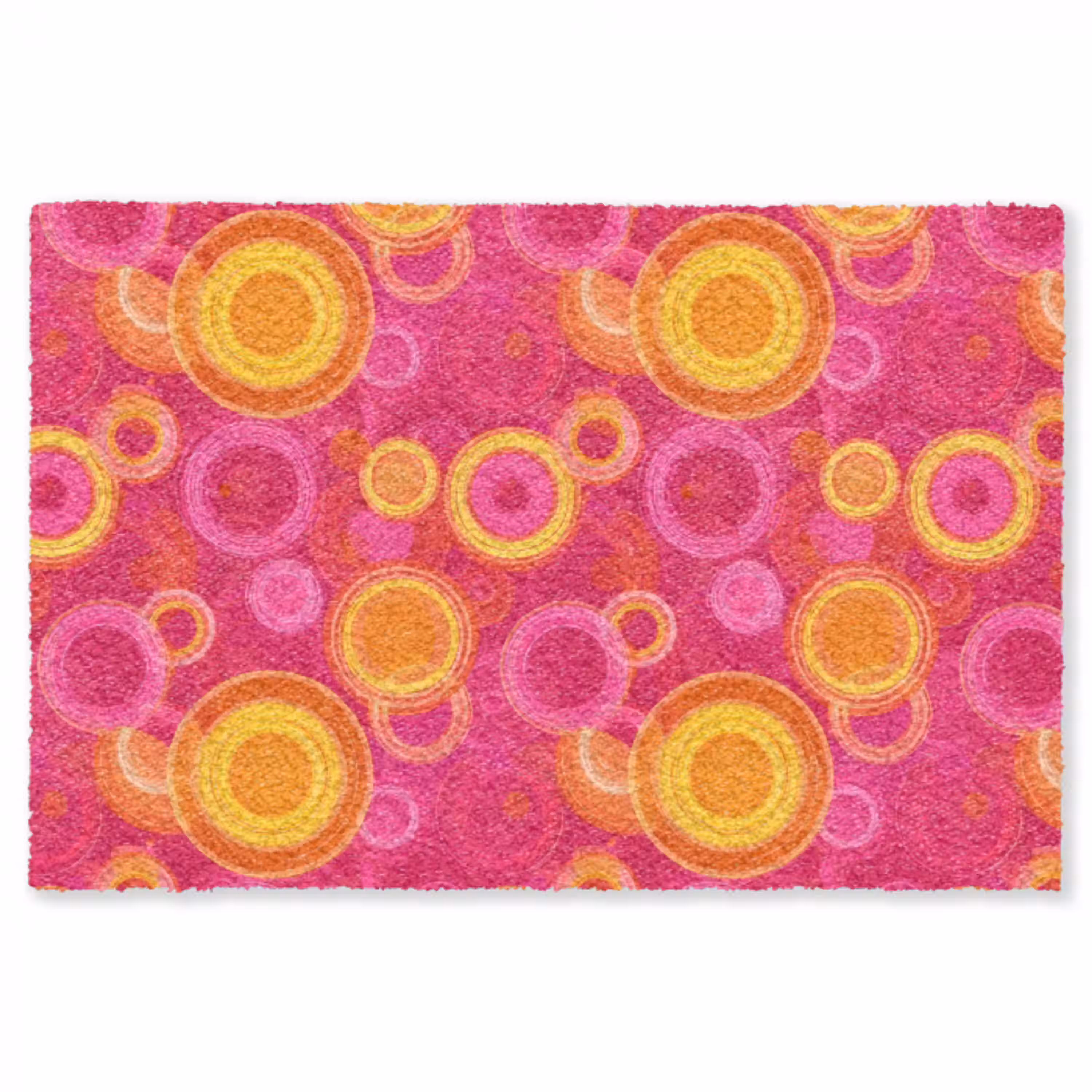 Cirkels - Design - Kleurrijk Vloerkleed Rechthoek klein 1091 -3d
