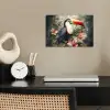 Toekan - Vogels - Bloemen - Planten - Tropisch poster papier klein -sfeer1