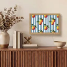 Strepen - Citroen - Blauw Light Box met kabel (Tafellamp) klein 924 -sfeer2