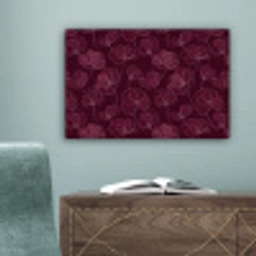 Bloemen - Patroon - Bordeauxrood canvas 2cm klein 34 -sfeer4