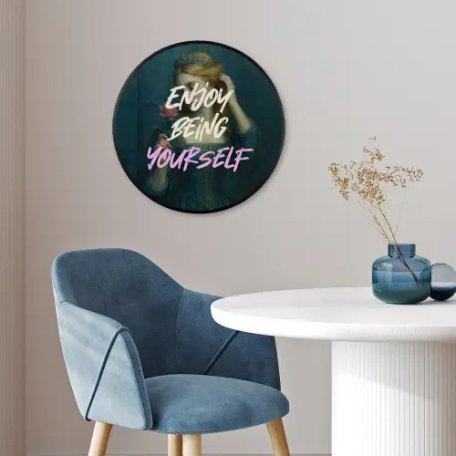Vrouw - Roos - Quote Fotolijst rond zonder passe partout klein -sfeer2