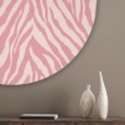 Zebra - Print - Roze Akoestische PET Vilt - Rond klein 838 -sfeer5_closeup