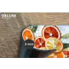 Schijfjes - Fruit - Oranje - Mozaïek Placemat vinyl groot -closeup