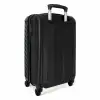 Groene carbonstructuur met zwarte middenstreep NBS - Handbagage koffer - Volwassenen Unisex middel -achterkant