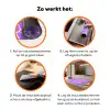 Paars - Vlekken - Geel - Pastel Inductie beschermer vinyl 3mm klein 276 -zzzzzzz-td-werking