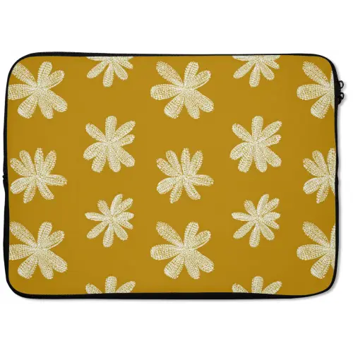 Bloem - Speels - Okergeel laptophoes neopreen klein 279 -zkaufland3dotto