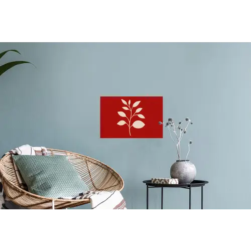 Silhouet - Bladeren - Tak Muursticker klein -plant