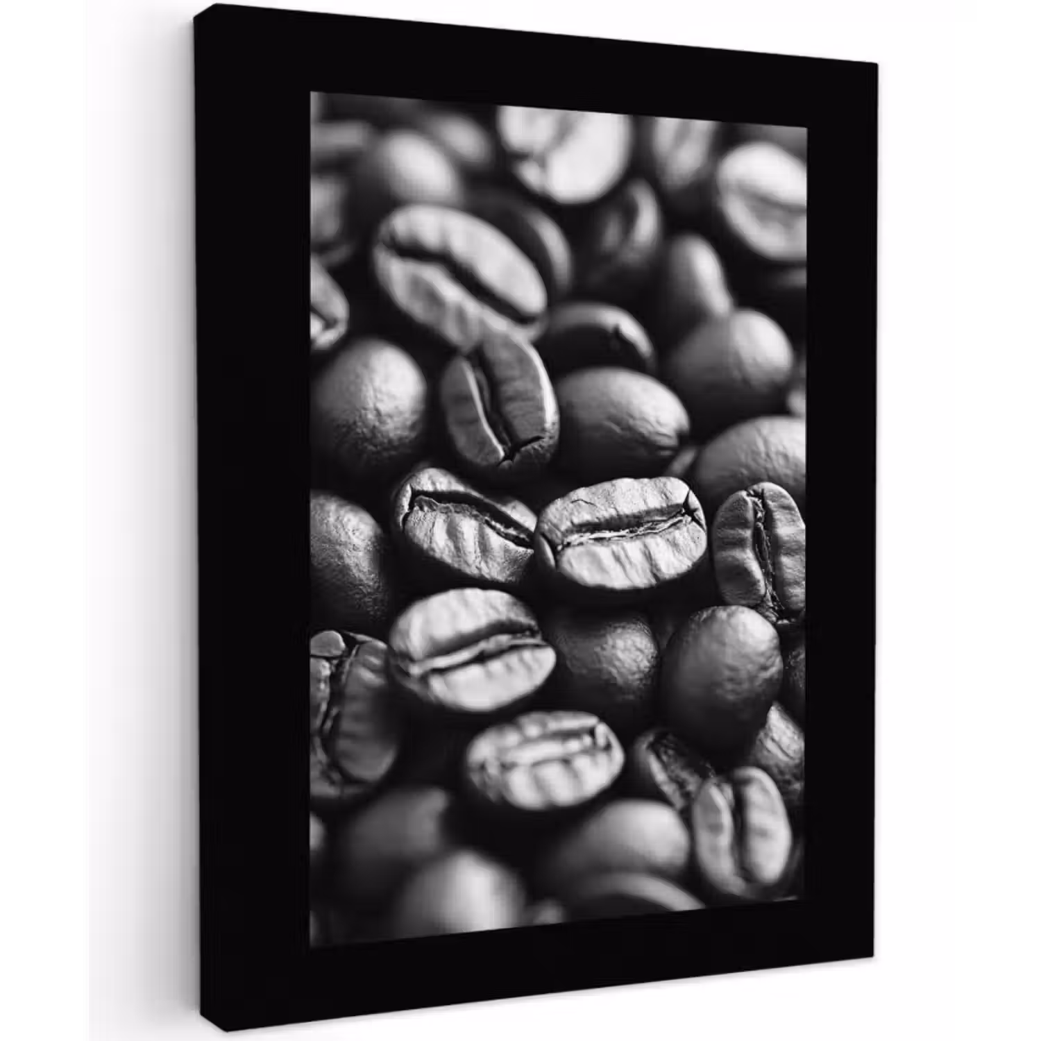 Canvas schilderij - Koffiebonen - Zwart - Vintage