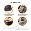 Blauw - Bloem - Glazen - Sierlijk Inductie beschermer vinyl 3mm klein -zzzzzzz-td-werking