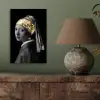 Meisje met de parel - Johannes Vermeer - Goud aluminium wit klein -sfeer2