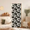 Modern - Monstera - Zwart deurposter klein 289 -sfeer2