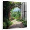 Doorkijk - Landschap - Bloemen - Pad - Uitzicht plexiglas 5mm klein -zzzproduct_nieuw
