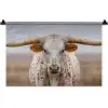 Longhorn - Grasveld - Dier Wandkleed katoen klein -zz3d