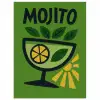 Mojito - Cocktail - Citroen - Groen poster papier klein -3d