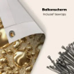 Druppels - Organisch - Goud Balkonbeschermer Duitsland klein 596 -closeup_NL