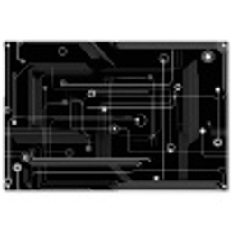 Gaming - Abstract - Lijnen - Rondjes - Zwart tuinposter los doek groot -3d