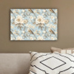 Botanisch - Zangvogel - Blauw canvas 2cm klein 34 -sfeer3