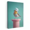 Roodborstje - Vogel - Koksmuts - Sokkel KitchenYeah - Keuken - Canvas klein -3d