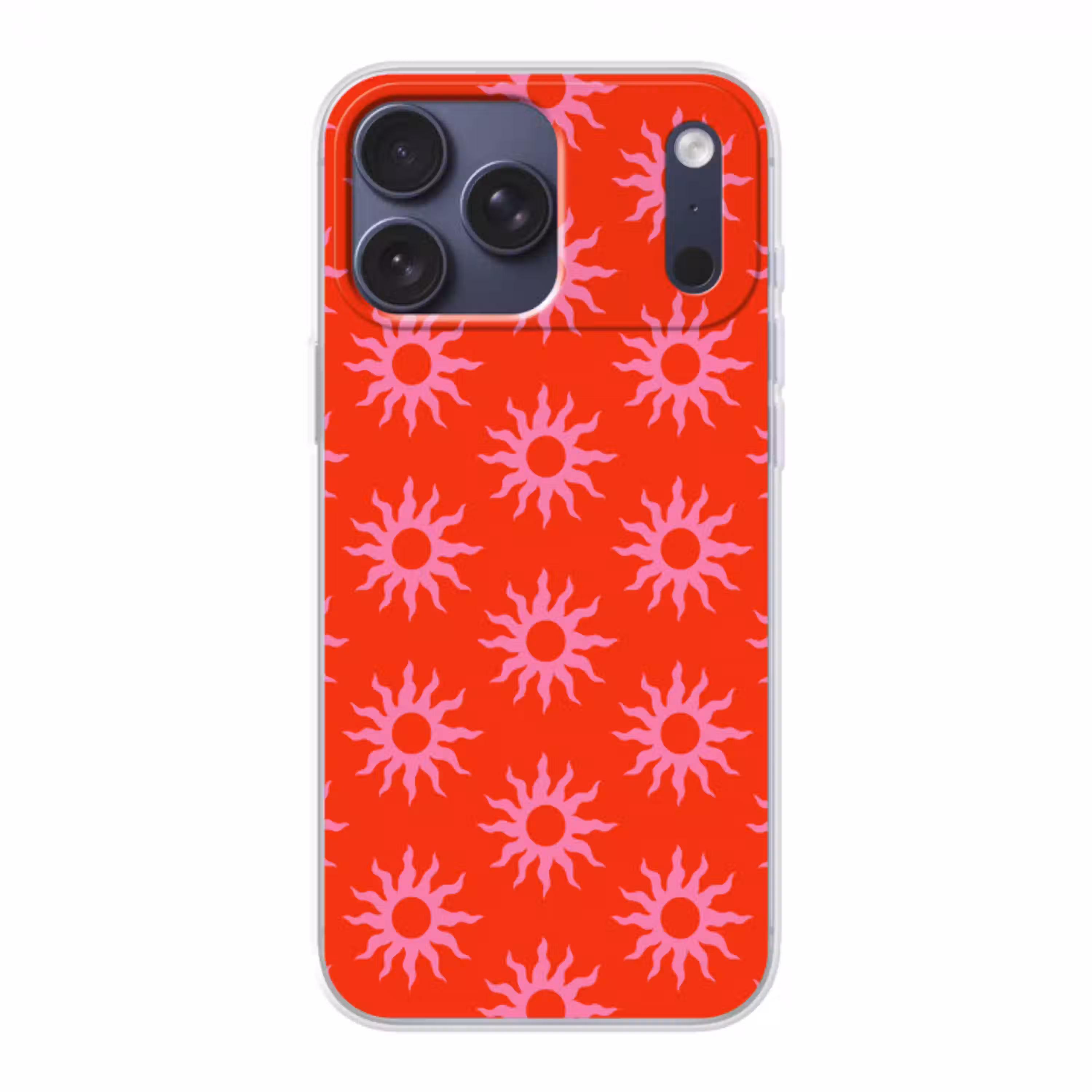 Zonnen - Rood - Roze - Patroon - Zomer Telefoonhoesje iPhone 17 Pro Max klein -3d