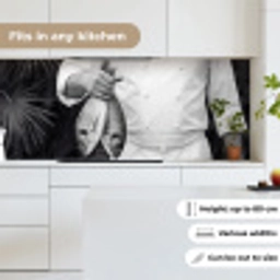Vissen - Chef - Zwart - Wit keuken achterwand 2 middel -sfeer4_UK