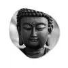 Boeddha - Grijs - Spiritualiteit - Buddha beeld - Religie Wandcirkel Organisch Forex 3mm klein -3d