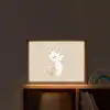 Kat - Kitten - Beige - Stippen Light Box met batterij (Wandlamp kind) middel -sfeer1_kind