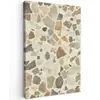 Stenen - Terrazzo - Decoratie - Tegels Tuinposter op houten frame 2 cm dik middel -3d