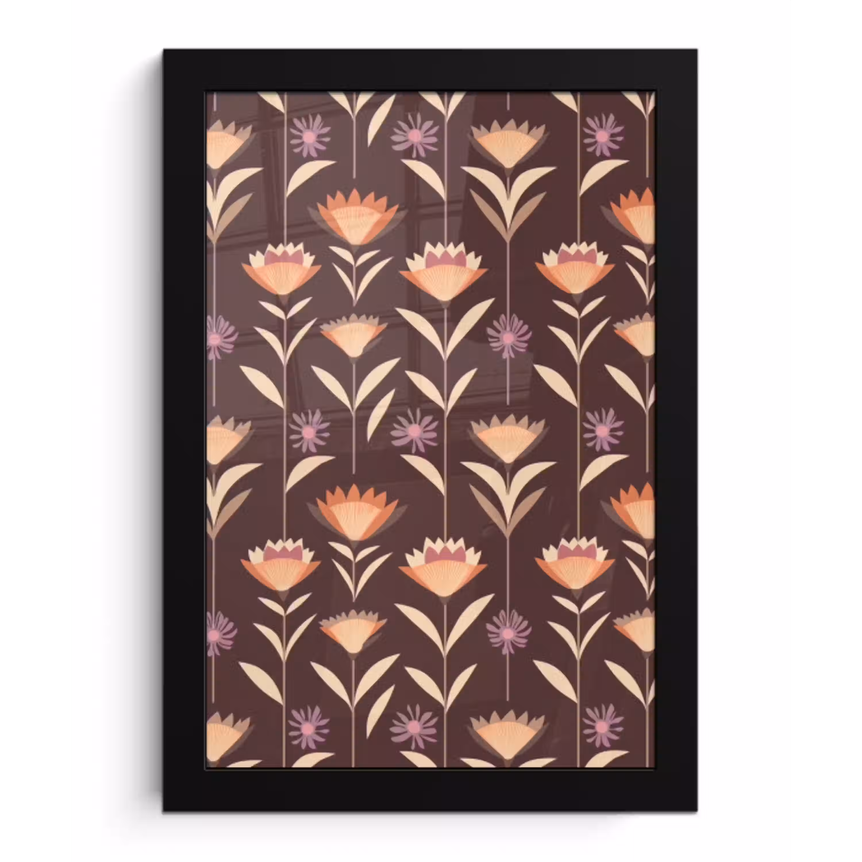 Elegant - Retro - Bruin fotolijst zwart zonder passe partout klein 224 -3d