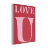 Rood - Love - Valentijn - Roze PET vilt klein -3d