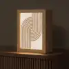 Symmetrische bocht - Koperkleurig Light Box met kabel (Tafellamp) klein -z3d_website