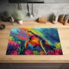 Koraal - Schildpad - Abstract - Water Inductie beschermer vinyl 3mm klein -sfeer5