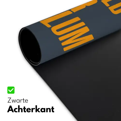 Too old for heidi klum - Geel - Blauw Muismat XXL klein -sfeer2