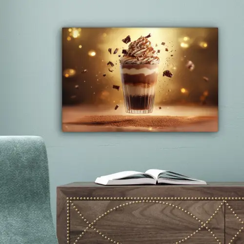 Dessert - Chocolade - Zoet - Eten canvas 2cm klein -sfeer4