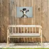 Koe - Zwart - Wit - Kok Tuinposter op houten frame 2 cm dik klein -sfeer4