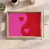 Minimalistisch - Rood - Roze - Hartjes Dienblad Rechthoek middel -USP_Formaat