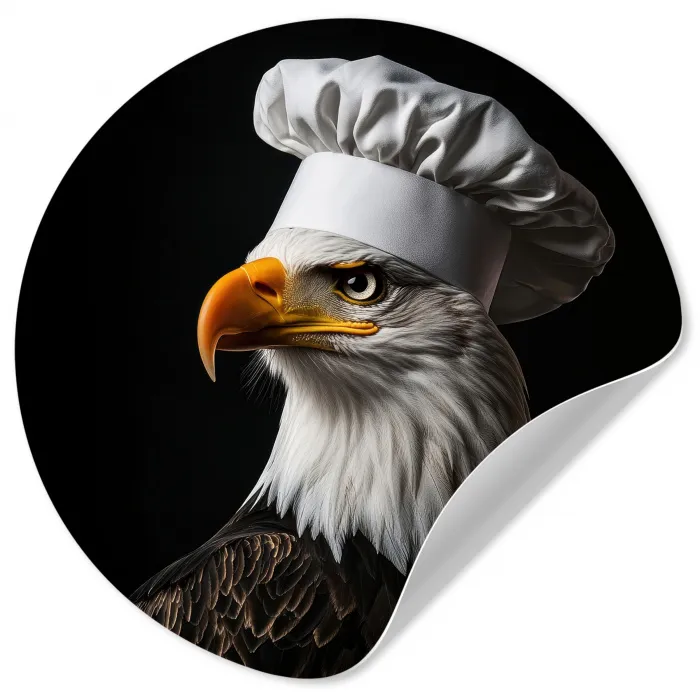 Arend -Amerika - Koksmuts - Vogel - Stoer Wandcirkel behangsticker klein -3d