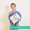 Vlinder in neutrale pastel kleuren Kinderrugzak - Blauw middel -sfeer1_NL