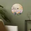 Viooltjes - bij - Zonlicht Akoestische PET Vilt - Rond klein -sfeer2