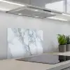 Marmer - Patroon - Gijs - Wit - Marmerlook - Luxe keuken achterwand spatscherm klein -3d_schuin