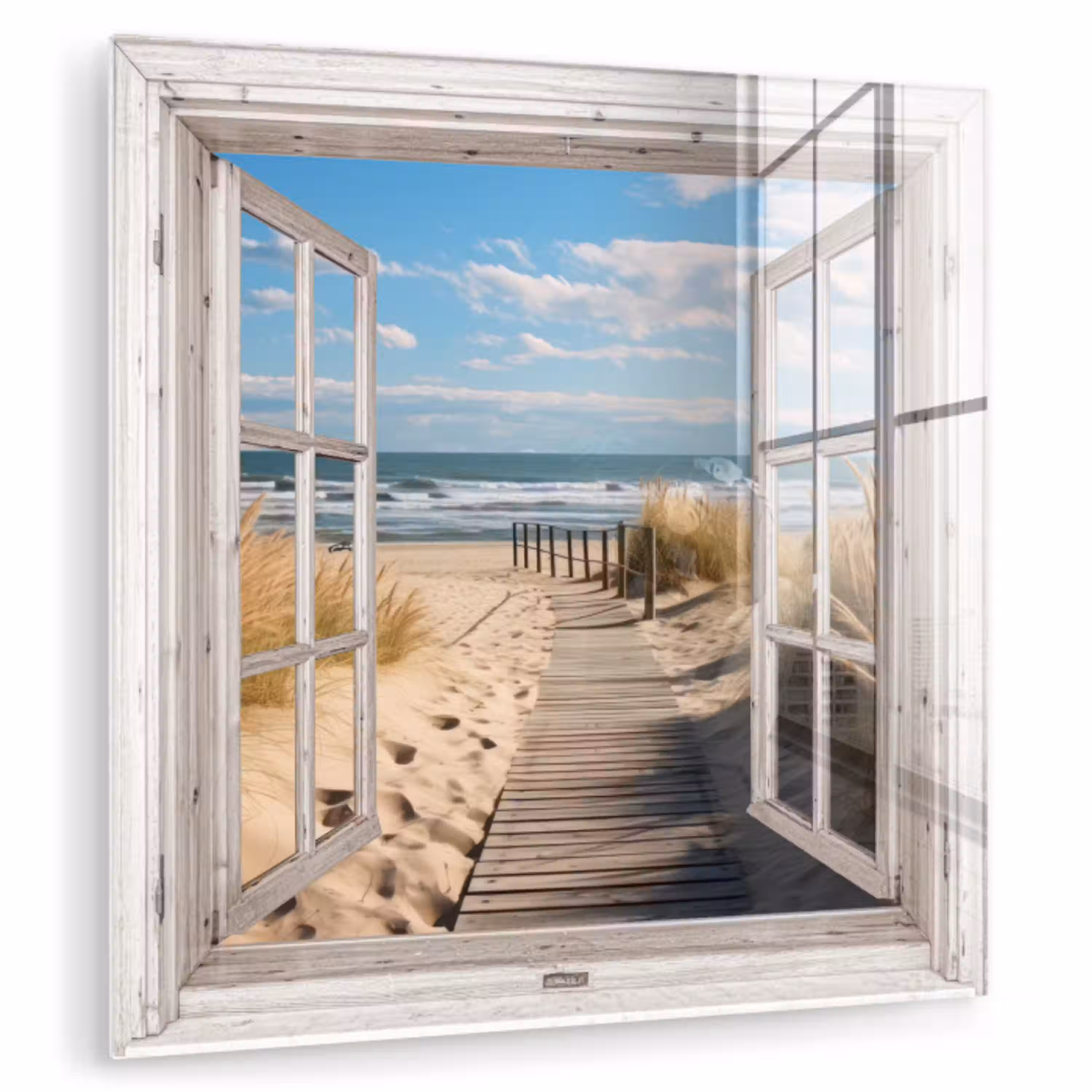 Raam - Zee - Kust - Natuur - Doorkijk - Strand - Waddenzee plexiglas 5mm klein -zzzproduct_nieuw