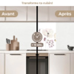 Bloemen - Pastel -  Planten - Wit keuken achterwand 2 middel -voor-na2_FR