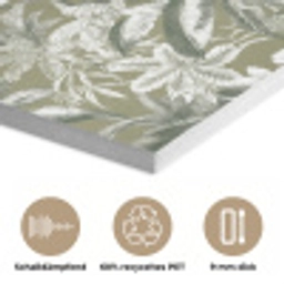 Botanisch - Bloemen - Groen PET vilt klein 837 -closeup_DE