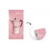 Roze - Mokkapot - Illustratie - Koffie fotobehang vinyl groot -3d