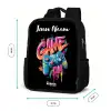 Controller - Game - Graffiti - Tekst Rugzak - Zwart middel -productfoto_formaten
