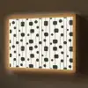 Grafisch - Modern - Zwart Light Box met batterij (Wandlamp) middel 907 -z3d_website