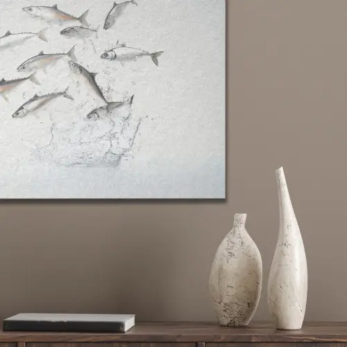 Vissen - Water - Wit PET vilt klein -sfeer6_closeup